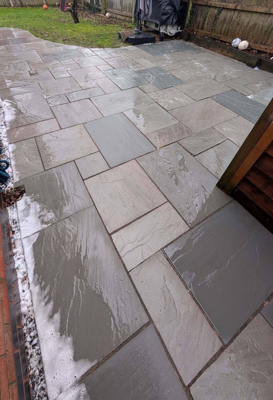 Pressure Washing patio after