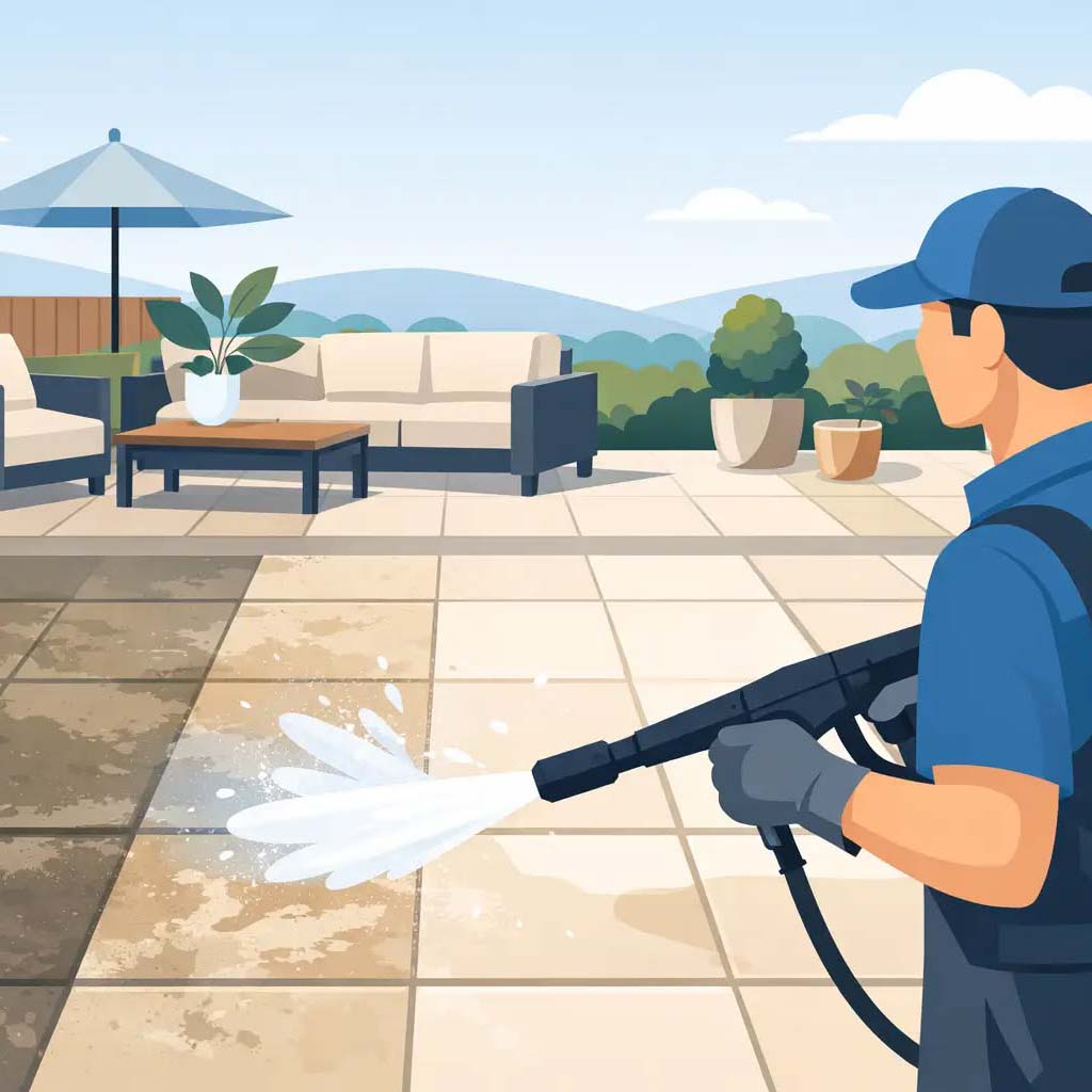Vector drawing of Pressure Washing
