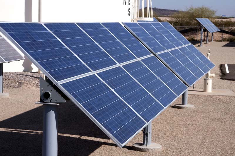 Solar panel energy collector farm in Arizona
